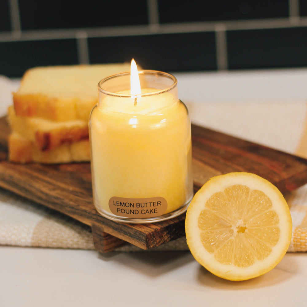 Lemon Butter Pound Cake Scented Candle - 6 oz, Single Wick, Baby Jar