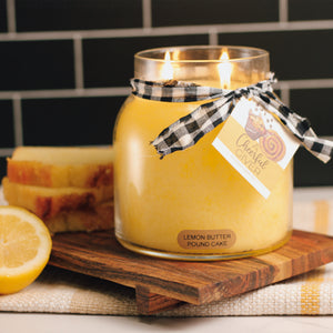 Lemon Butter Pound Cake Scented Candle - 34 oz, Double Wick, Papa Jar