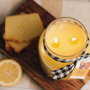 Lemon Butter Pound Cake Scented Candle - 34 oz, Double Wick, Papa Jar