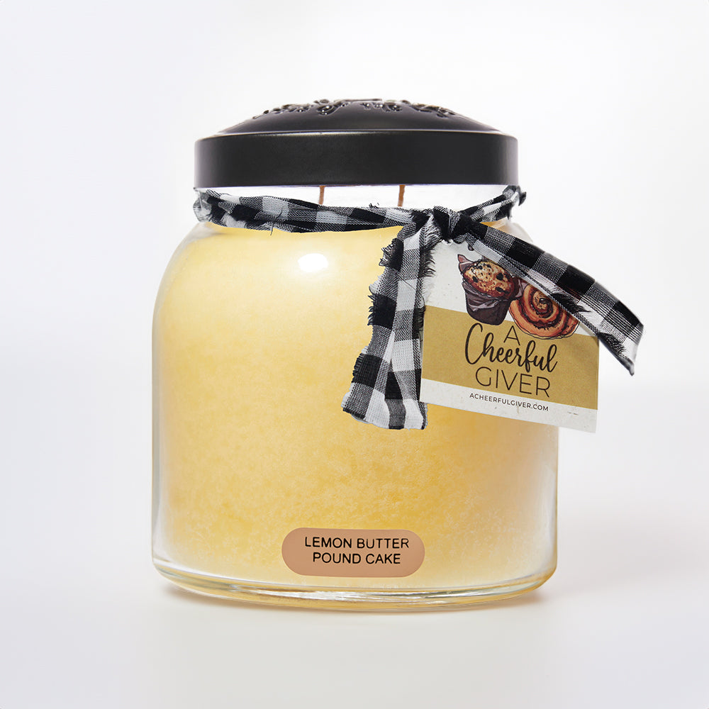 Lemon Butter Pound Cake Scented Candle - 34 oz, Double Wick, Papa Jar