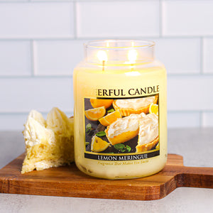 Lemon Meringue Scented Candle -24 oz, Double Wick, Cheerful Candle