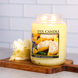 Lemon Meringue Scented Candle -24 oz, Double Wick, Cheerful Candle