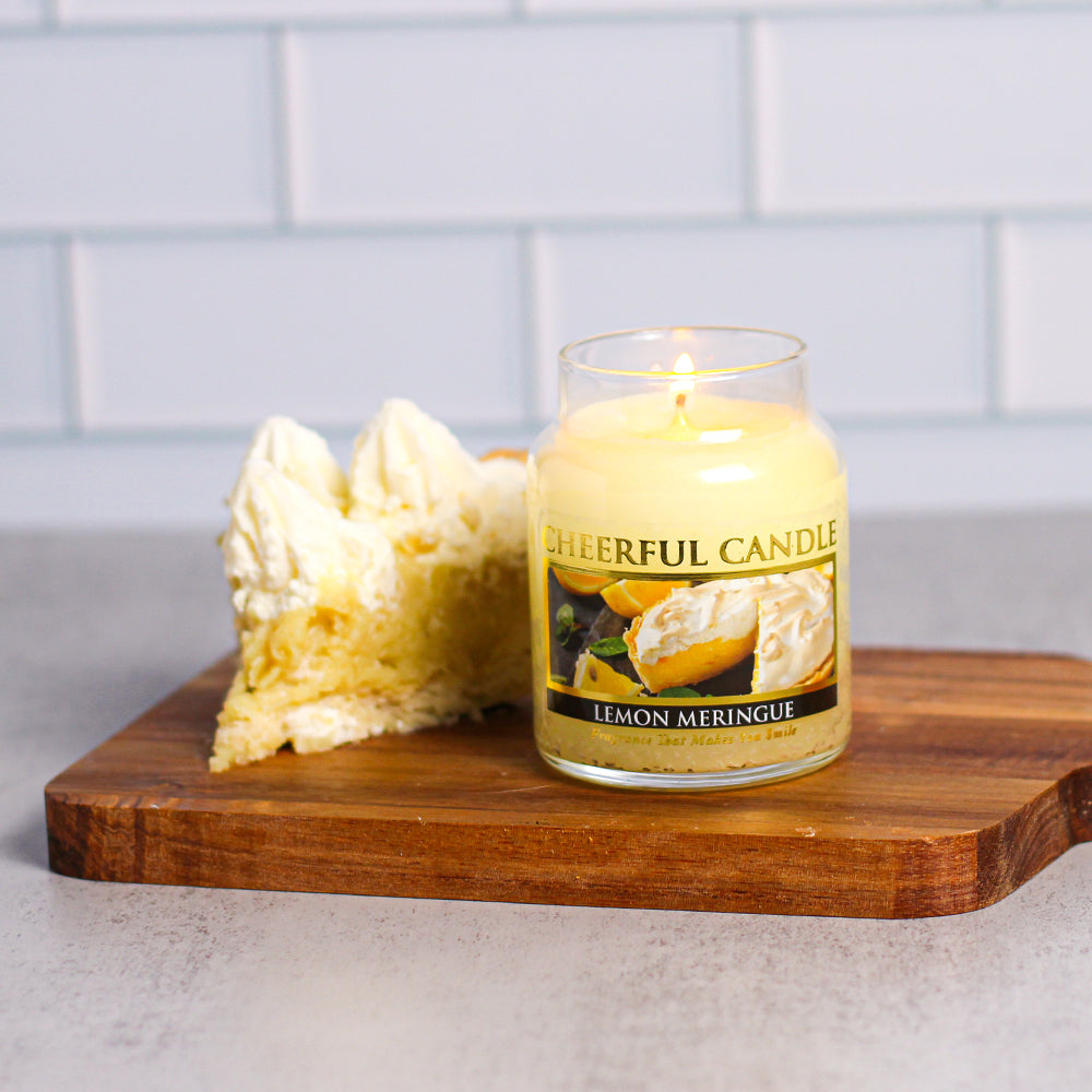 Lemon Meringue Scented Candle - 6 oz, Single Wick, Cheerful Candle