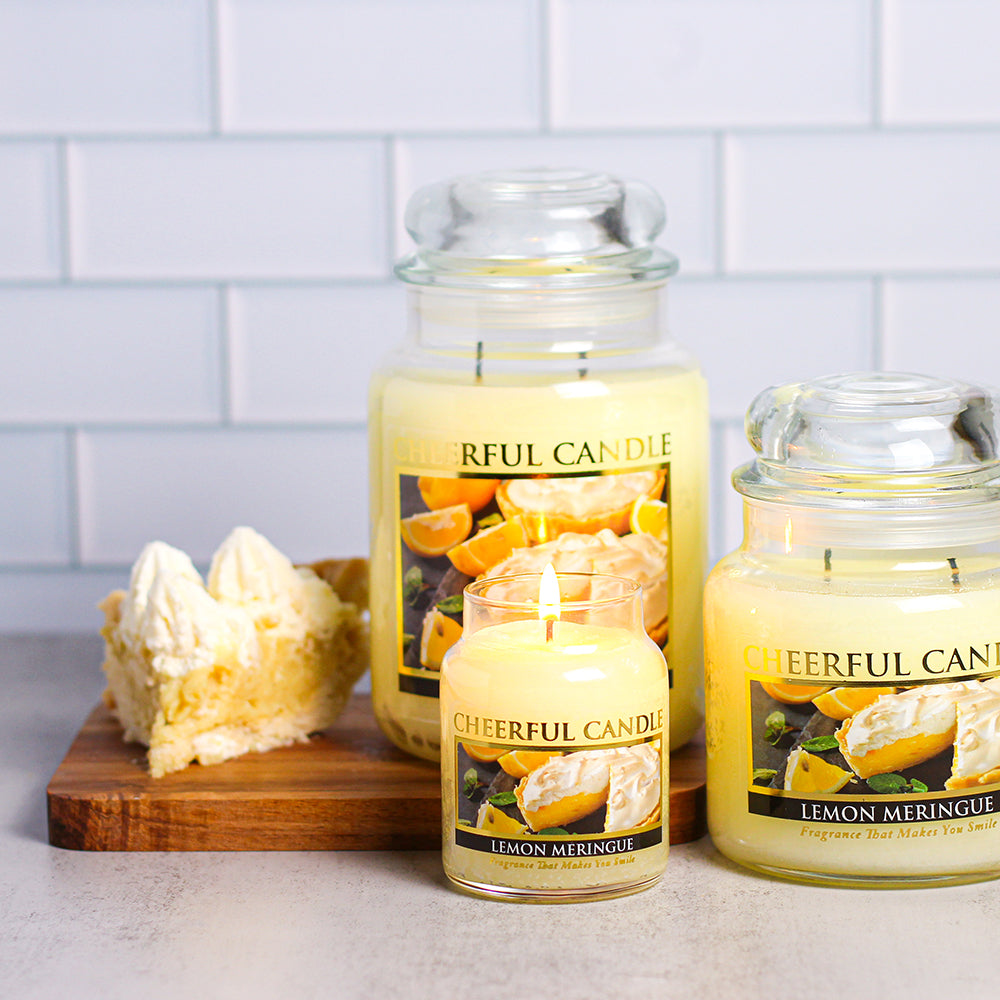 Lemon Meringue Scented Candle - 6 oz, Single Wick, Cheerful Candle