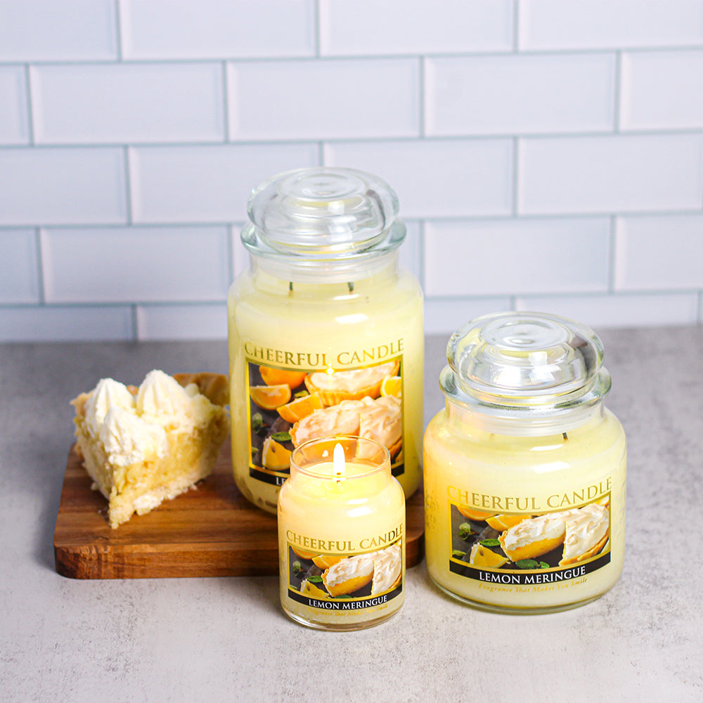 Lemon Meringue Scented Candle -16 oz, Double Wick, Cheerful Candle