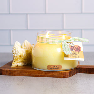 Lemon Meringue Scented Candle - 22 oz, Double Wick, Mama Jar