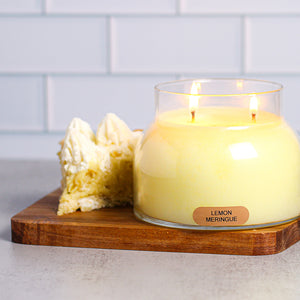 Lemon Meringue Scented Candle - 22 oz, Double Wick, Mama Jar