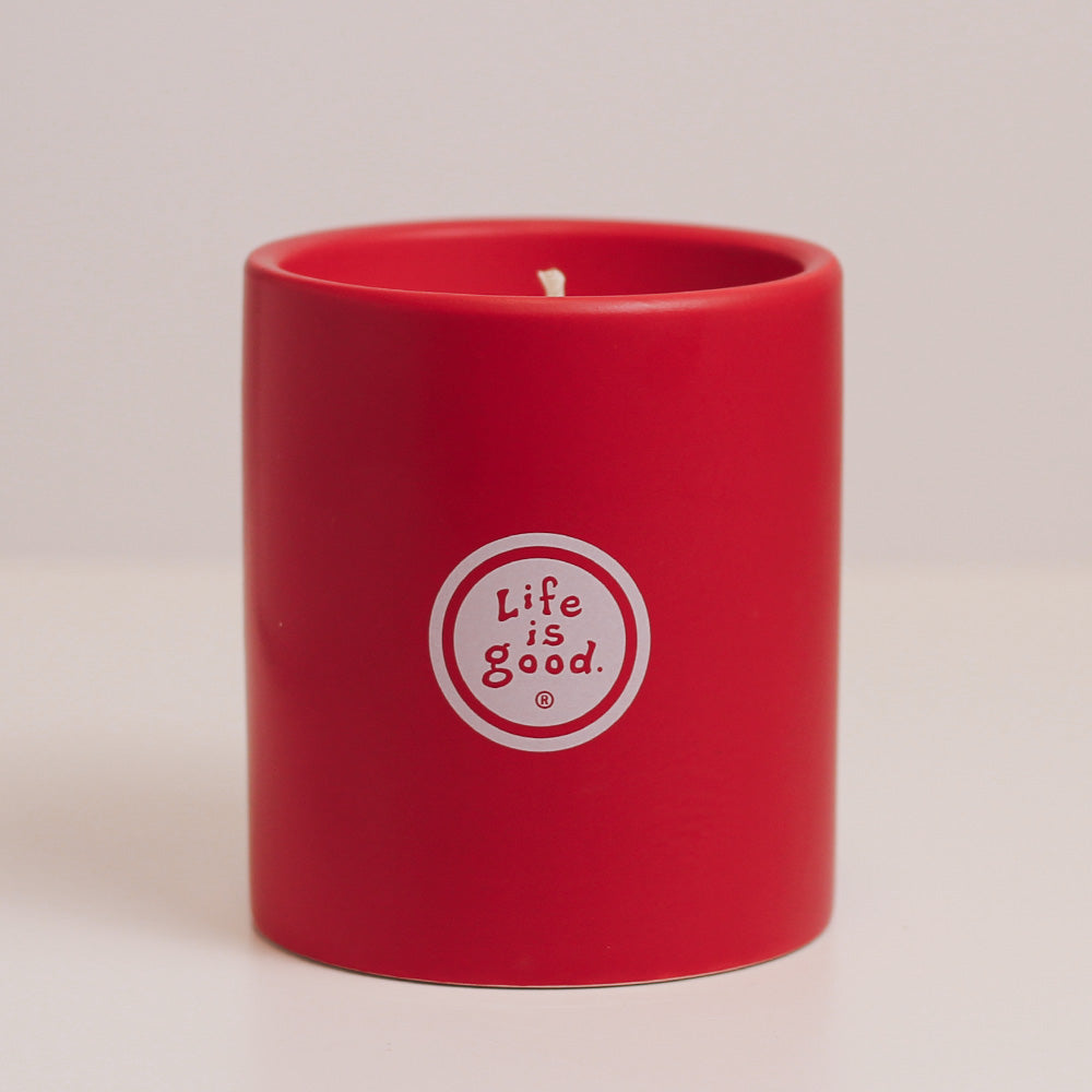 Rocket & Cat Santa Hat - Life is Good® Candle