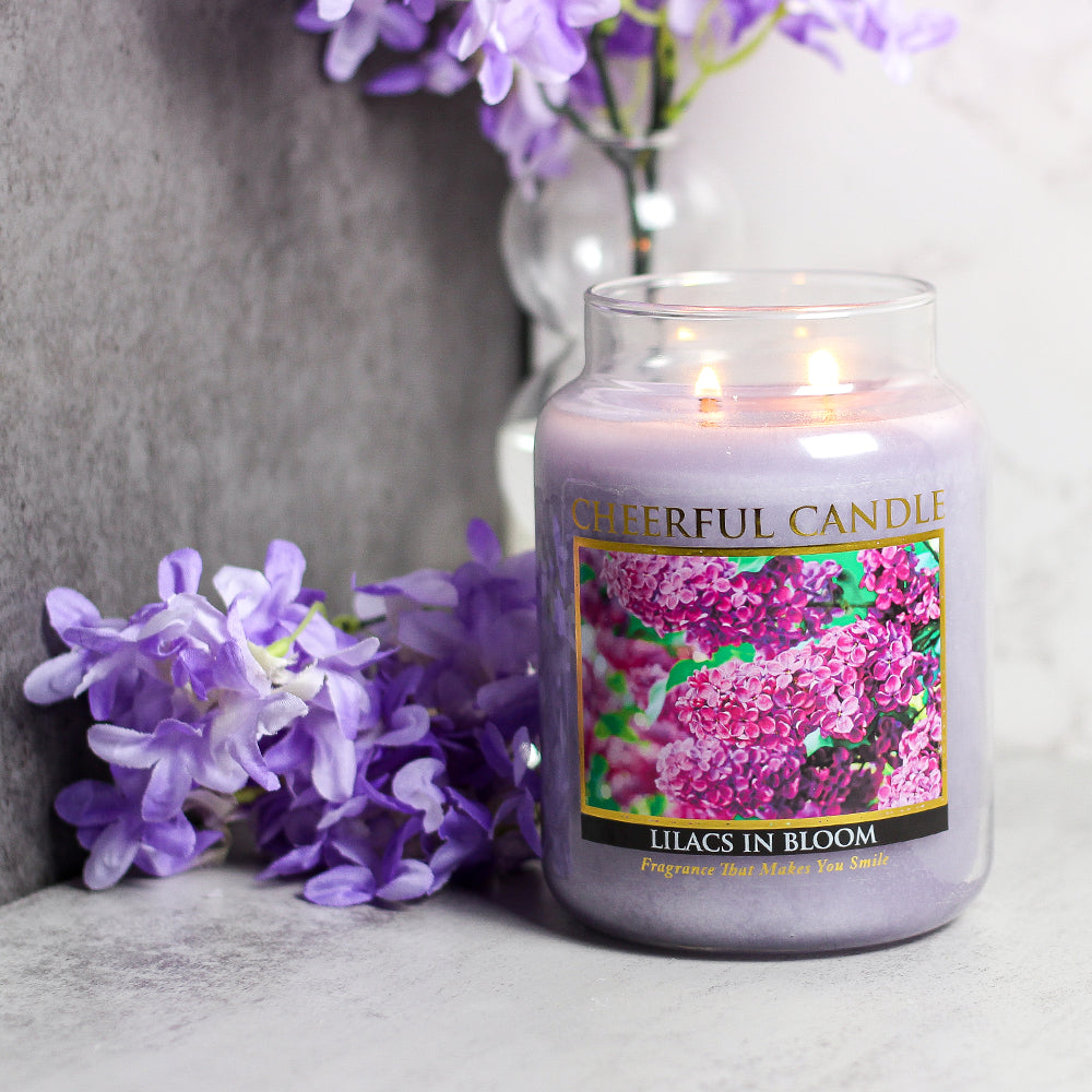 Lilacs in Bloom Scented Candle -24 oz, Double Wick, Cheerful Candle