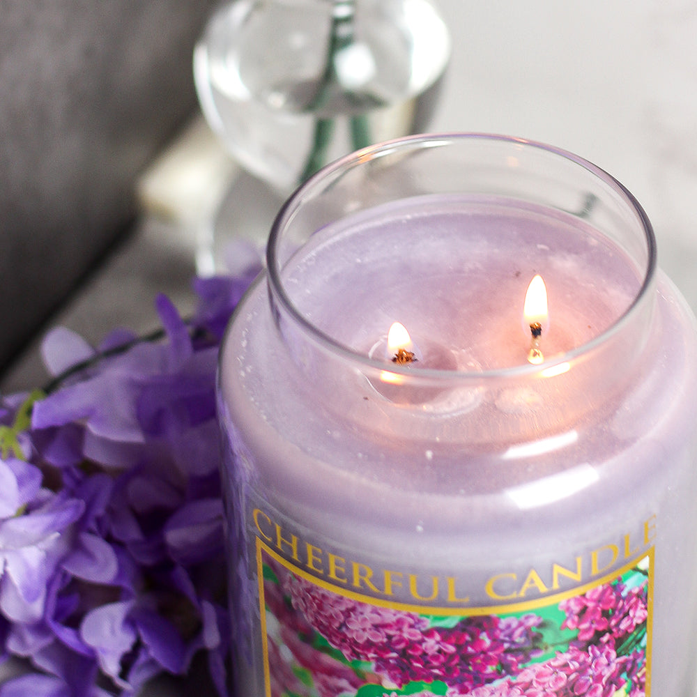 Lilacs in Bloom Scented Candle -24 oz, Double Wick, Cheerful Candle