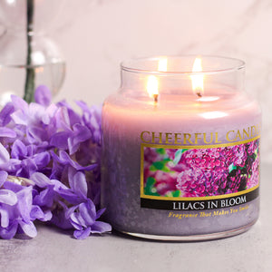 Lilacs in Bloom Scented Candle -16 oz, Double Wick, Cheerful Candle