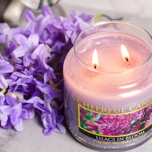 Lilacs in Bloom Scented Candle -16 oz, Double Wick, Cheerful Candle