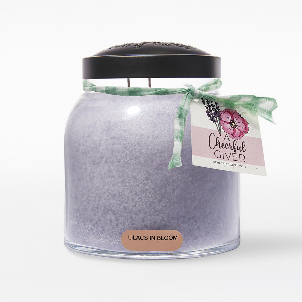 Lilacs In Bloom Scented Candle - 34 oz, Double Wick, Papa Jar