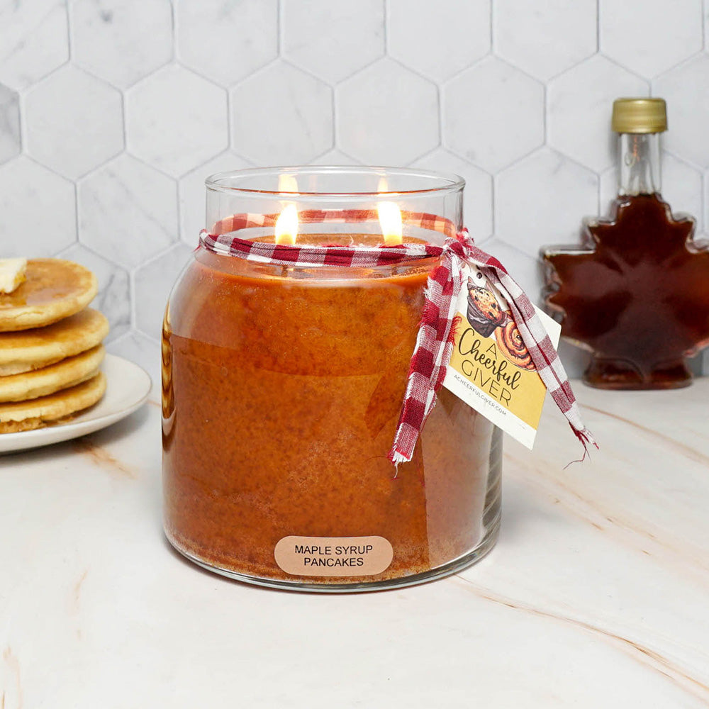 Maple Syrup Pancakes Scented Candle - 34 oz, Double Wick, Papa Jar