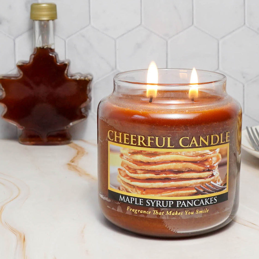 Maple Syrup Pancakes Scented Candle -16 oz, Double Wick, Cheerful Candle