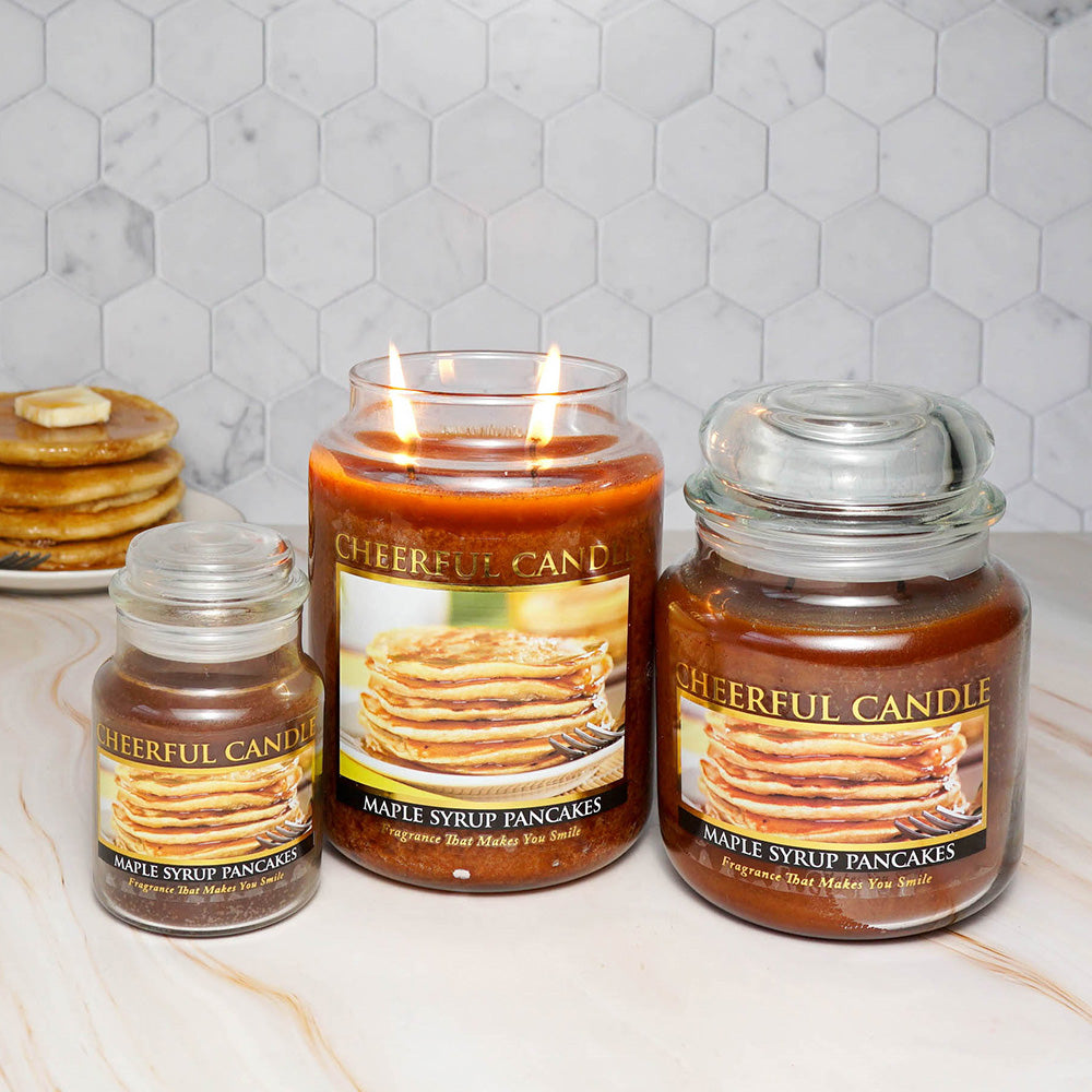 Maple Syrup Pancakes Scented Candle -16 oz, Double Wick, Cheerful Candle