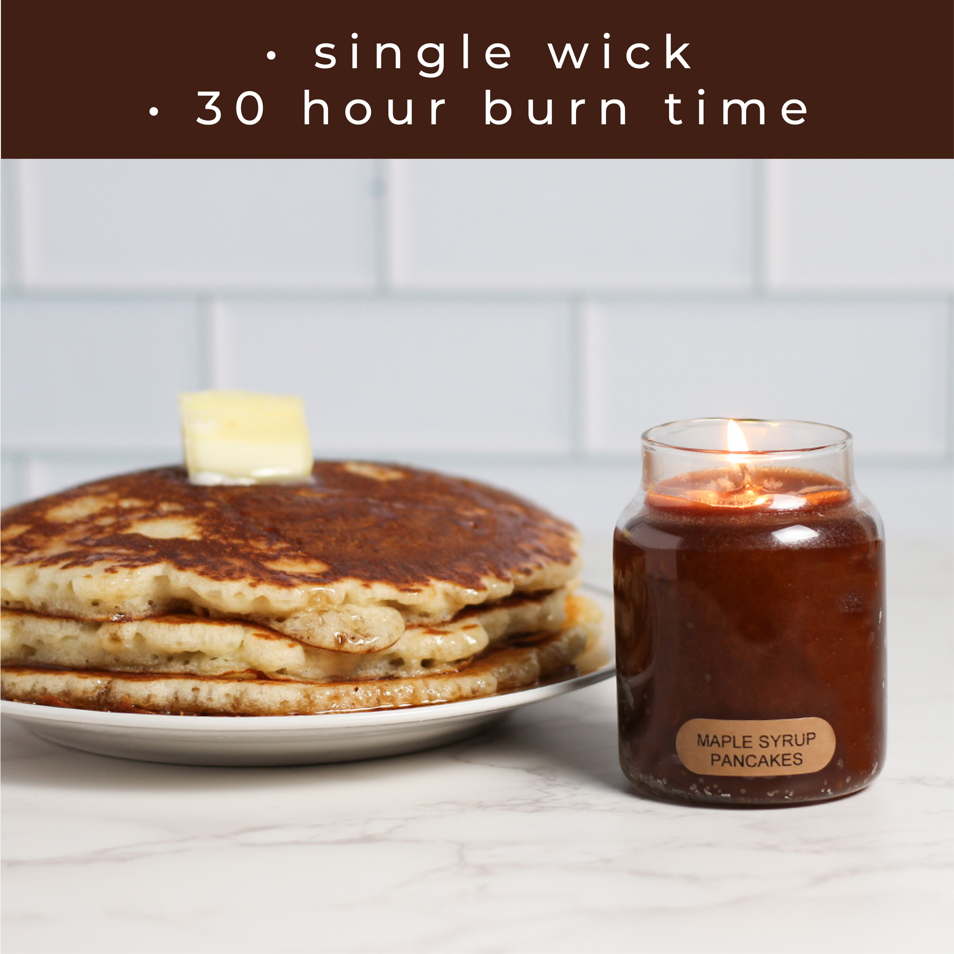 Maple Syrup Pancakes - 6 oz Baby Candle