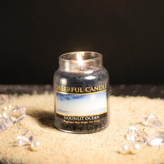 Moonlit Ocean Scented Candle - 6 oz, Single Wick, Cheerful Candle