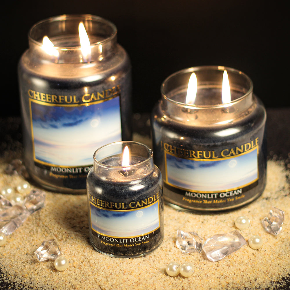 Moonlit Ocean Scented Candle -16 oz, Double Wick, Cheerful Candle