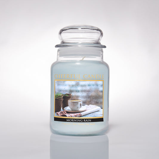 Morning Rain Scented Candle -24 oz, Double Wick, Cheerful Candle