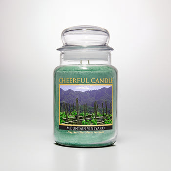 Mountain Vineyard Scented Candle -24 oz, Double Wick, Cheerful Candle