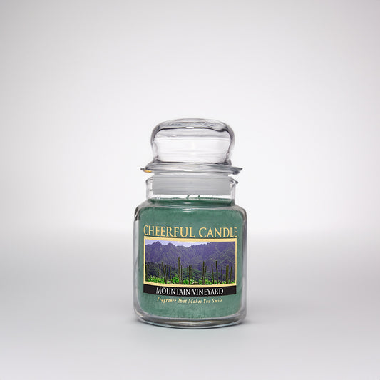 Mountain Vineyard Scented Candle - 6 oz, Single Wick, Cheerful Candle