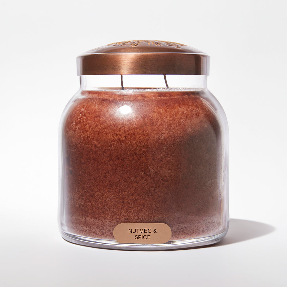 Nutmeg & Spice Scented Candle - 34 oz, Double Wick, Papa Jar