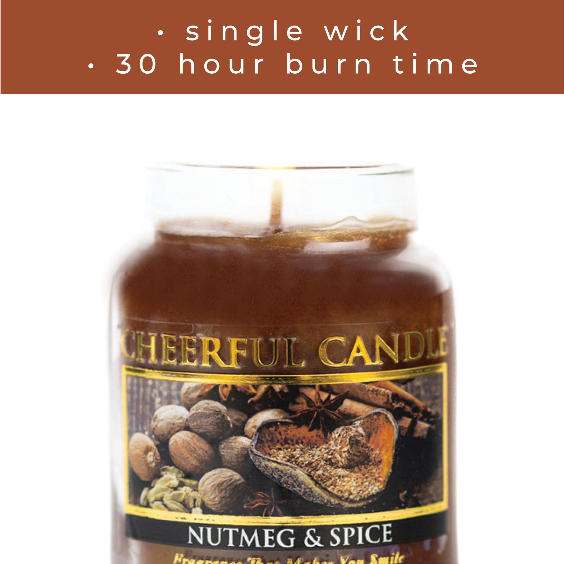 Nutmeg & Spice - 6 oz Cheerful Candle