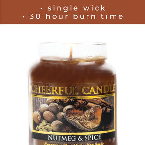 Nutmeg & Spice - 6 oz Cheerful Candle