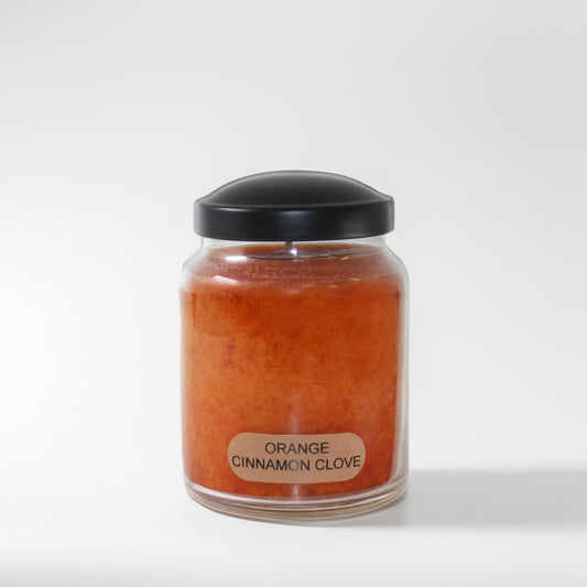 Orange Cinnamon Clove Scented Candle - 6 oz, Single Wick, Baby Jar