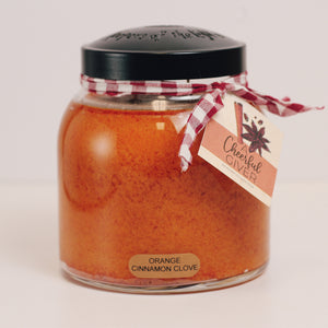 Orange Cinnamon Clove Scented Candle - 34 oz, Double Wick, Papa Jar