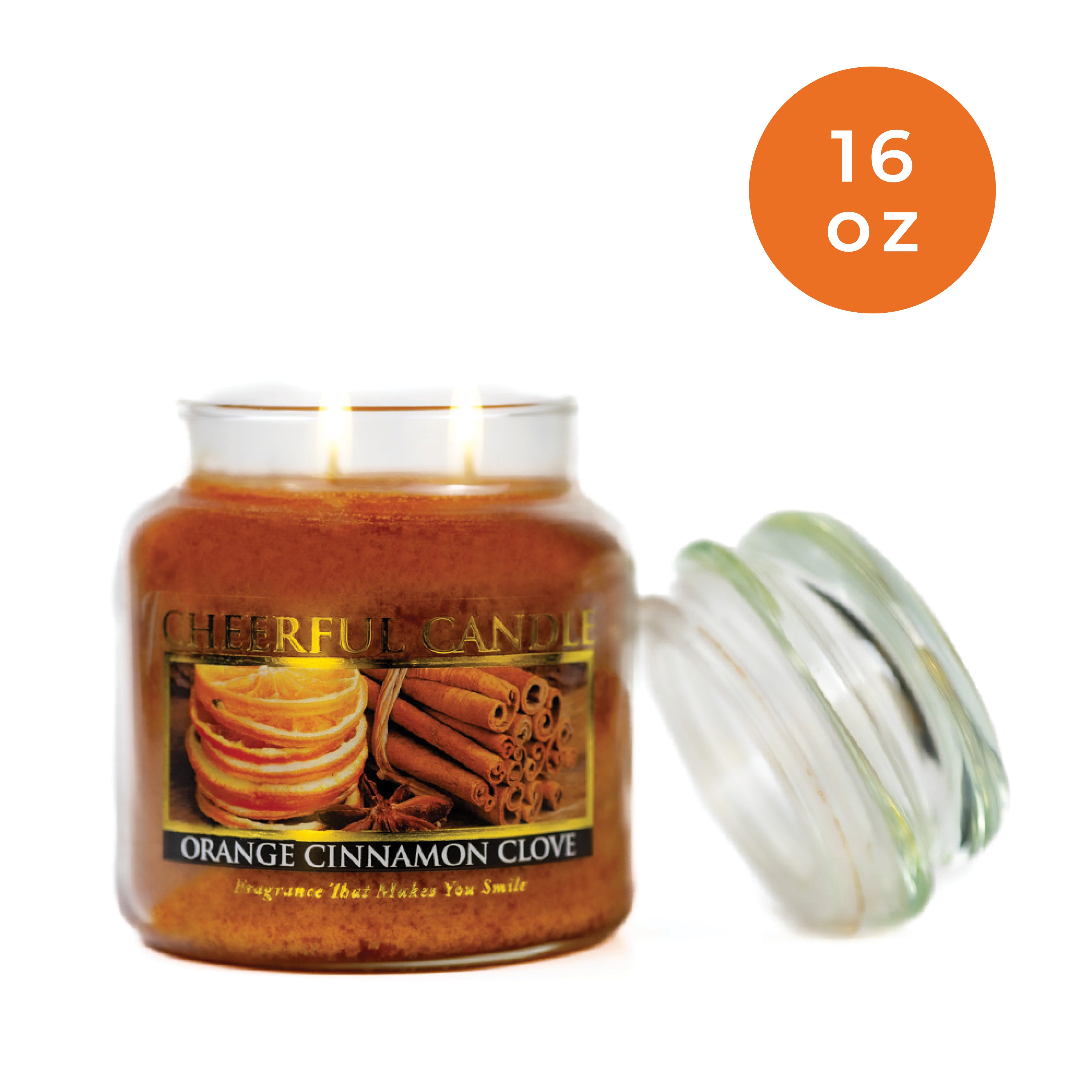 Orange Cinnamon Clove 16oz Candle | A Cheerful Giver