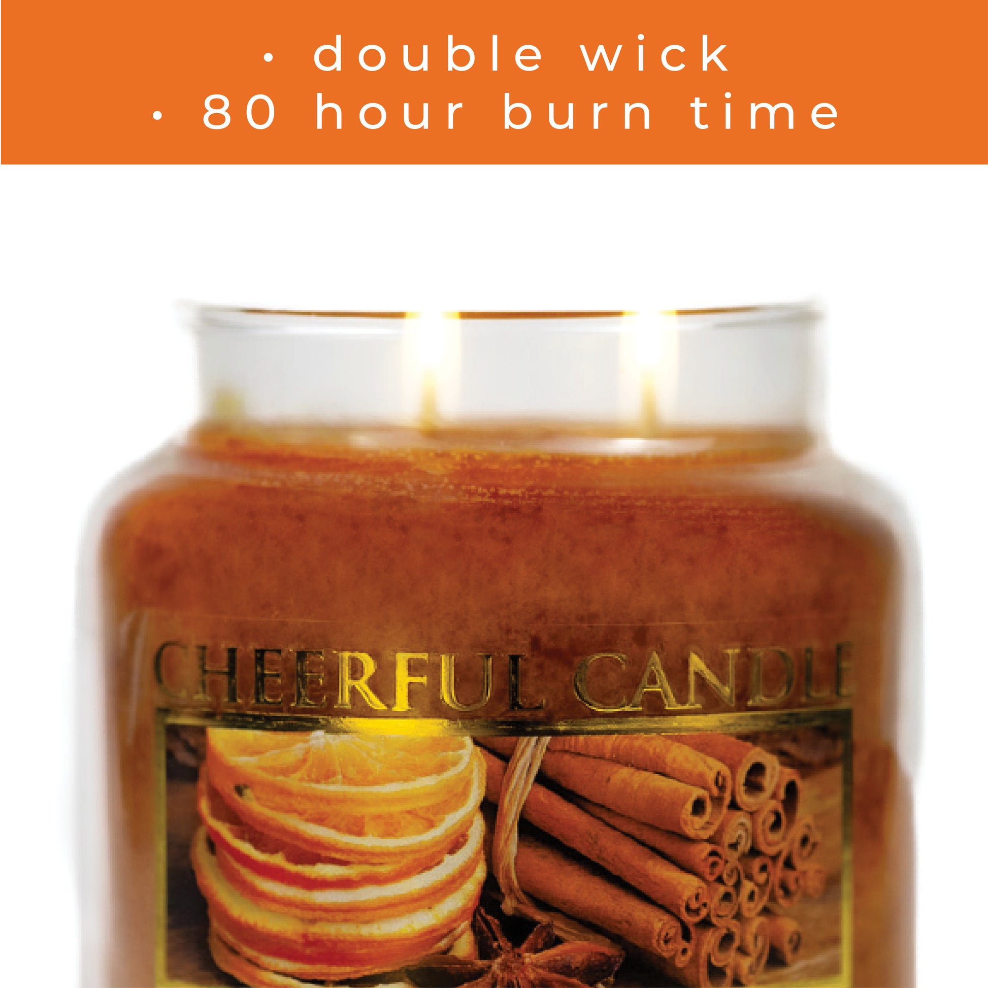 Orange Cinnamon Clove - 16 oz Cheerful Candle