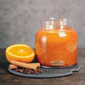 Orange Cinnamon Clove Scented Candle - 34 oz, Double Wick, Papa Jar