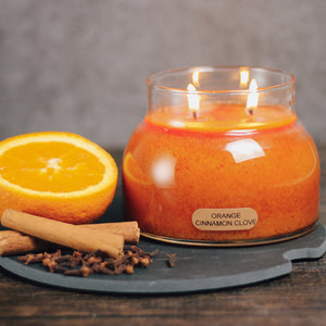 Orange Cinnamon Clove Scented Candle - 22 oz, Double Wick, Mama Jar