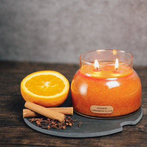 Orange Cinnamon Clove Scented Candle - 22 oz, Double Wick, Mama Jar