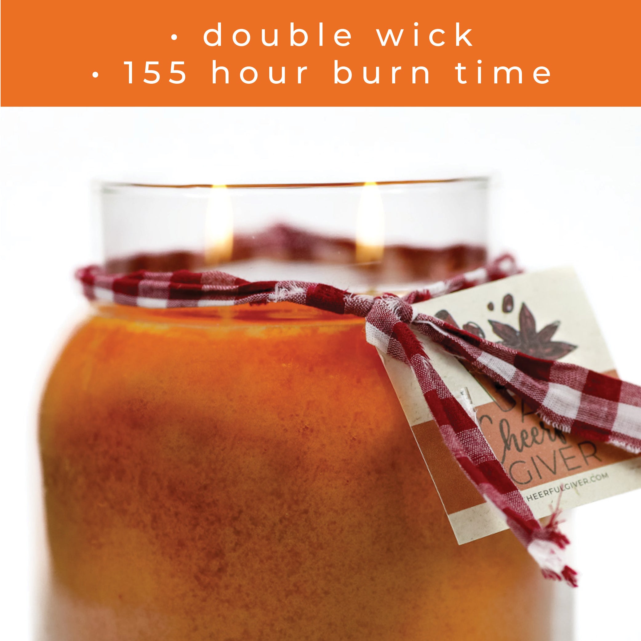 Orange Cinnamon Clove 34oz Jar Candle | A Cheerful Giver