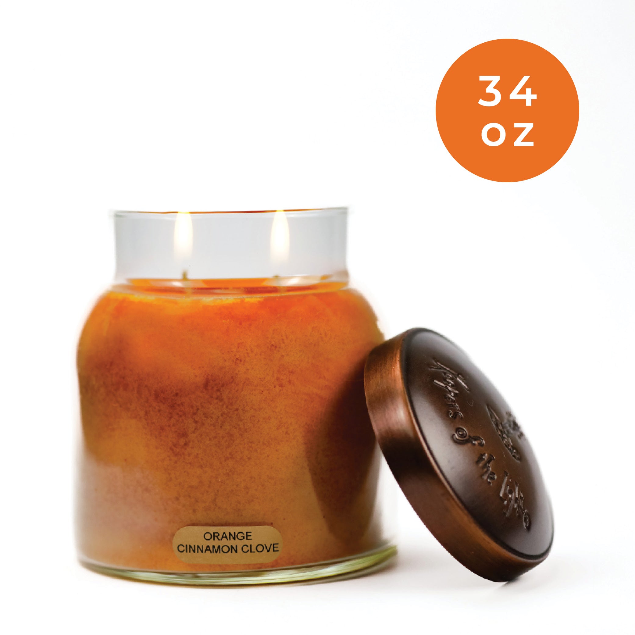Orange Cinnamon Clove 34oz Jar Candle | A Cheerful Giver