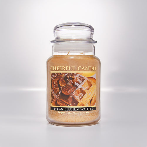 Pecan Belgium Waffles Scented Candle -24 oz, Double Wick, Cheerful Candle