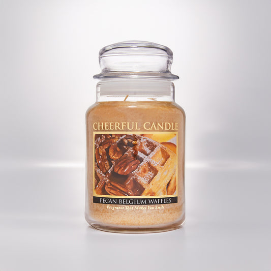 Pecan Belgium Waffles Scented Candle -24 oz, Double Wick, Cheerful Candle