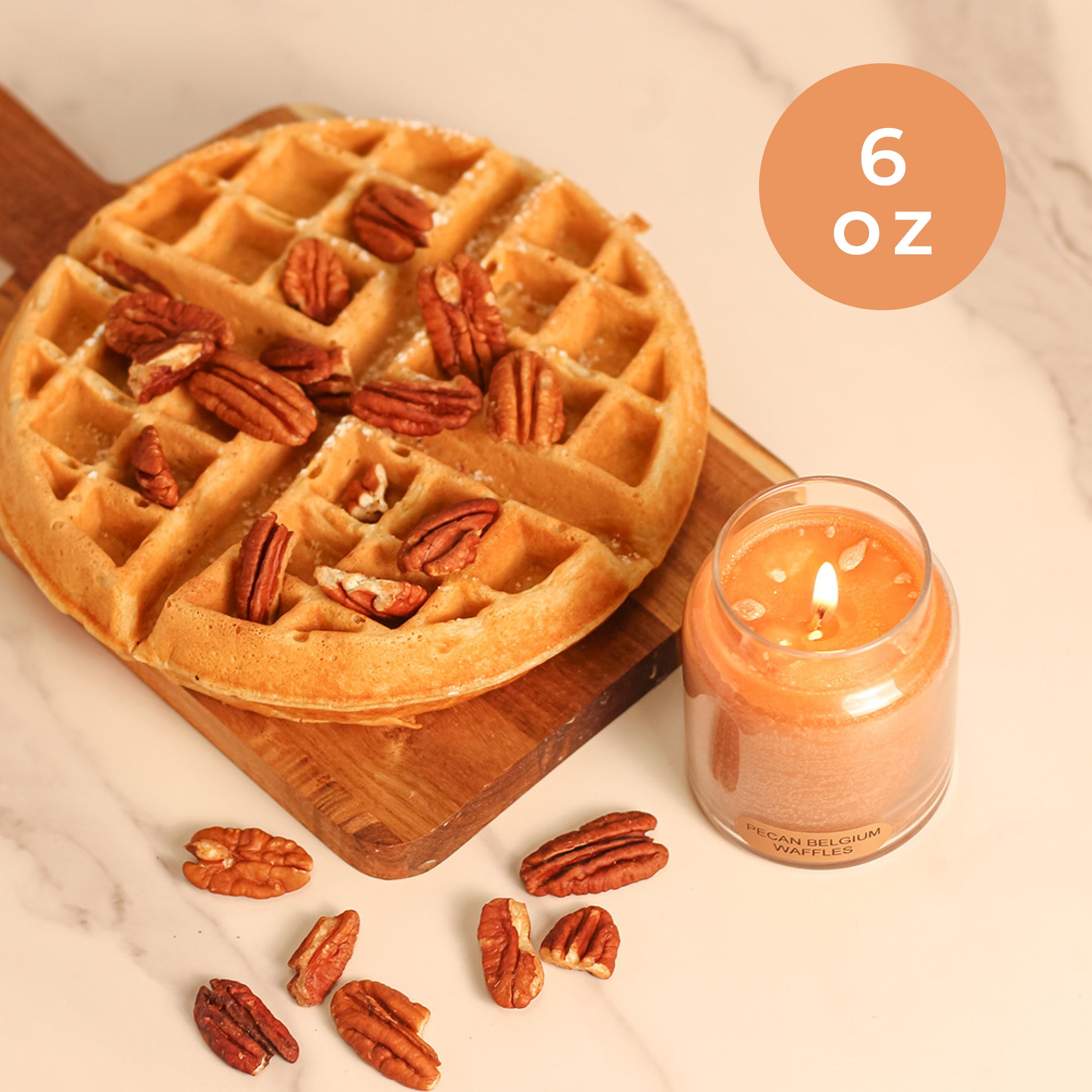 Pecan Belgium Waffles - 6 oz Baby Candle