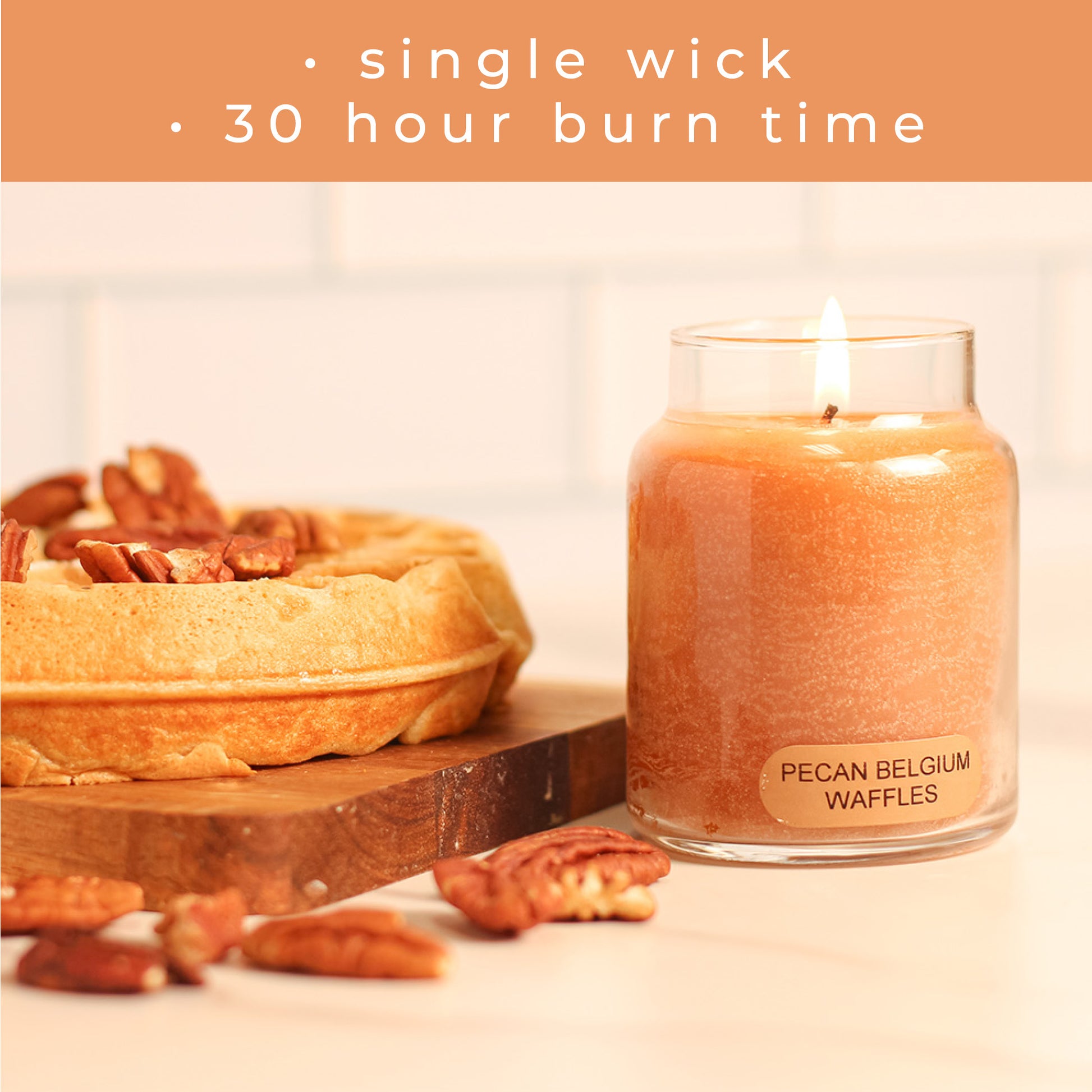 Pecan Belgium Waffles - 6 oz Baby Candle