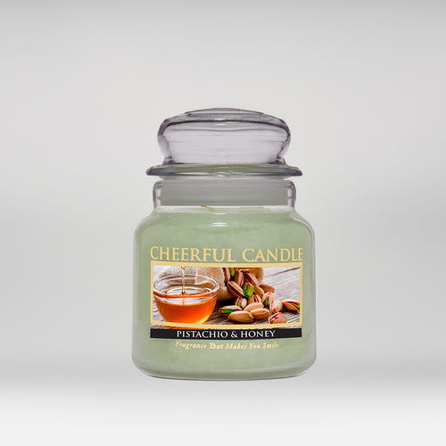 Pistachio & Honey Scented Candle -16 oz, Double Wick, Cheerful Candle