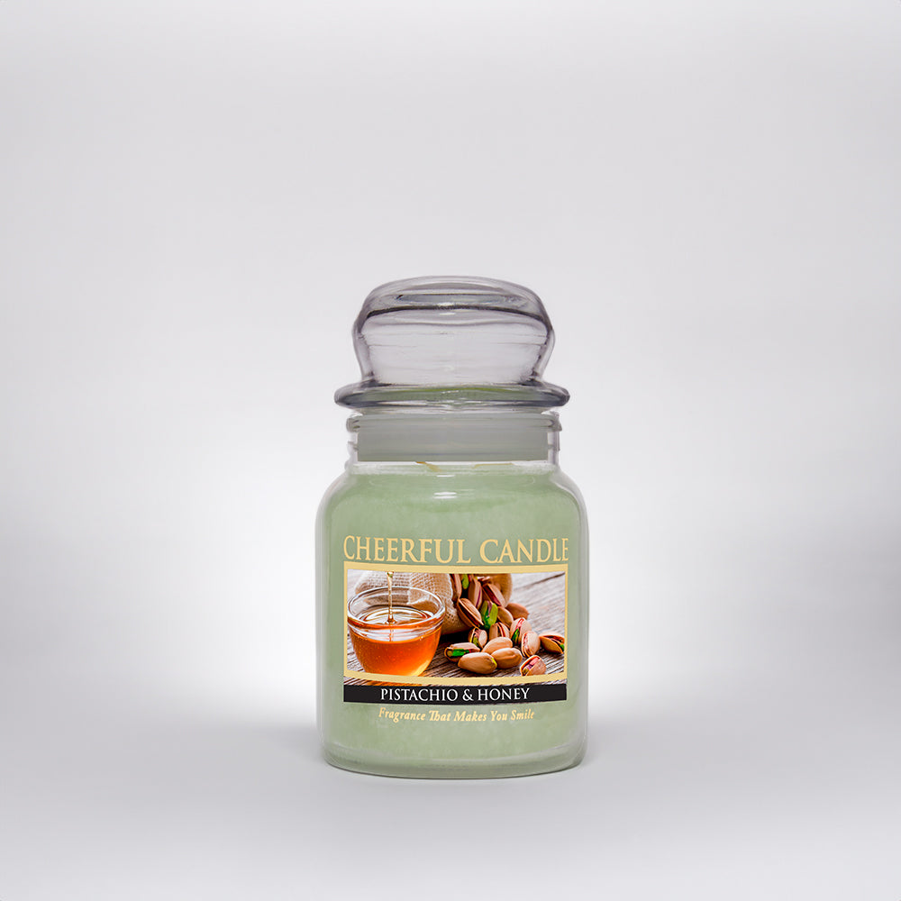 Pistachio & Honey Scented Candle - 6 oz, Single Wick, Cheerful Candle