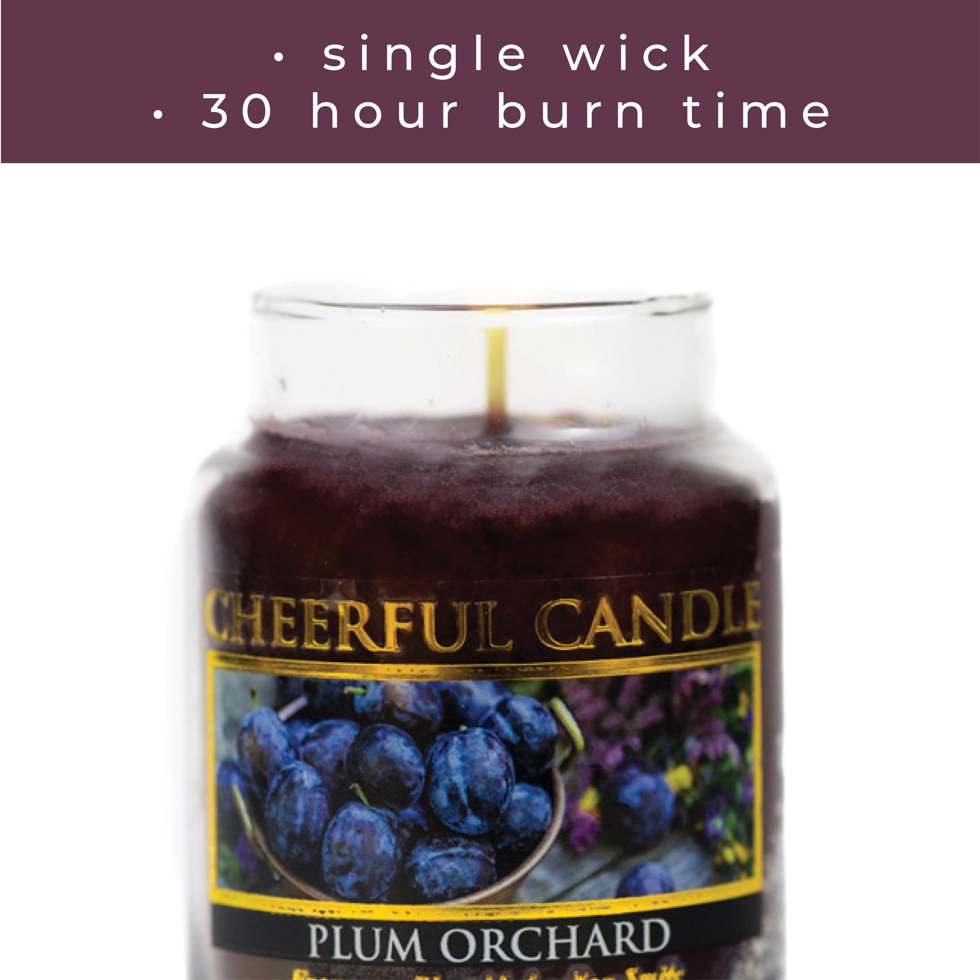 Plum Orchard - 6 oz Cheerful Candle