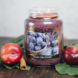 Plum Orchard Scented Candle -24 oz, Double Wick, Cheerful Candle