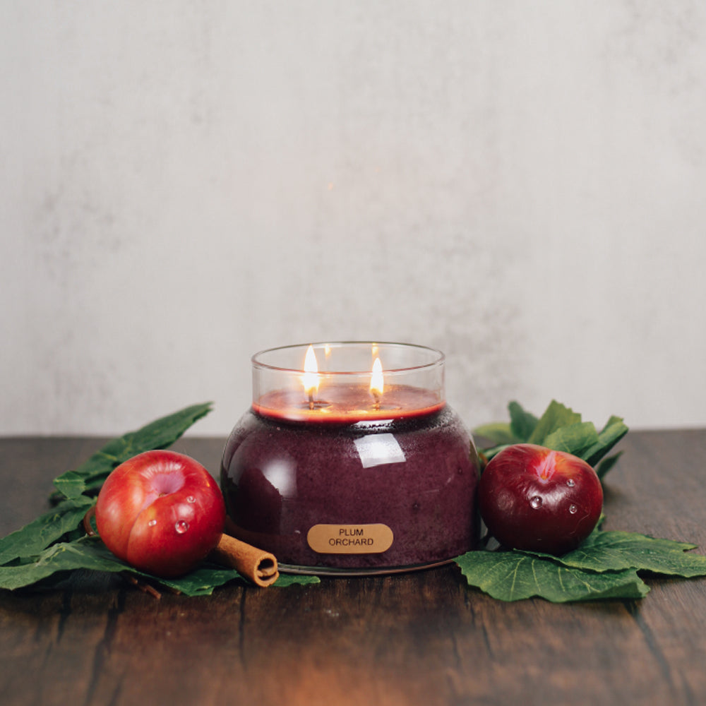 Plum Orchard Scented Candle - 22 oz, Double Wick, Mama Jar