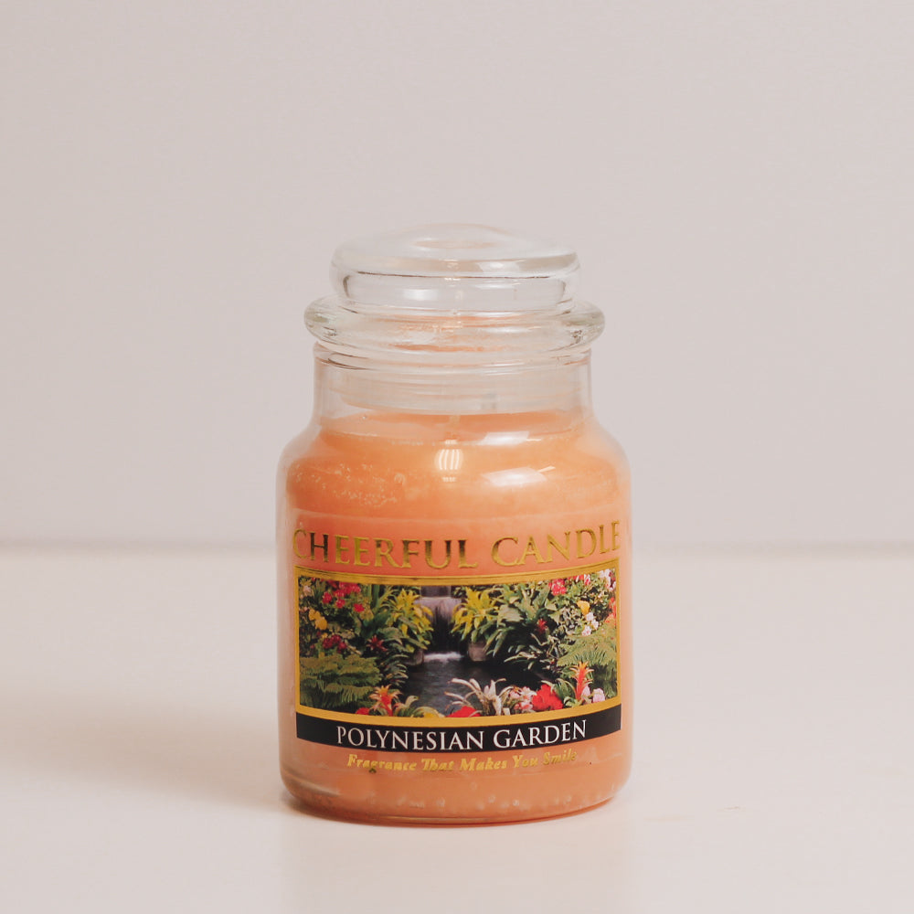 Polynesian Garden Scented Candle - 6 oz, Single Wick, Cheerful Candle