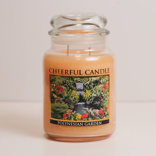 Polynesian Garden Scented Candle -24 oz, Double Wick, Cheerful Candle