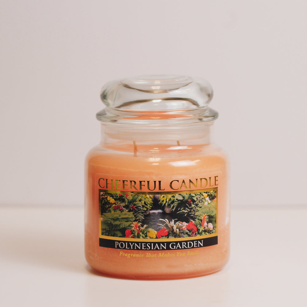 Polynesian Garden Scented Candle -16 oz, Double Wick, Cheerful Candle